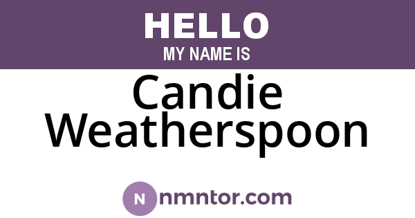 Candie Weatherspoon