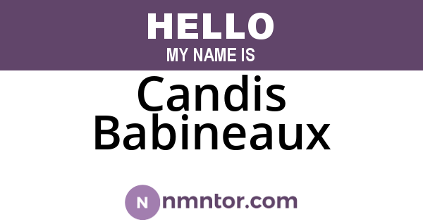 Candis Babineaux