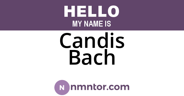 Candis Bach