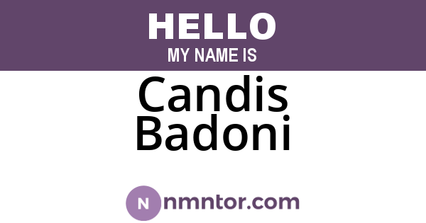 Candis Badoni