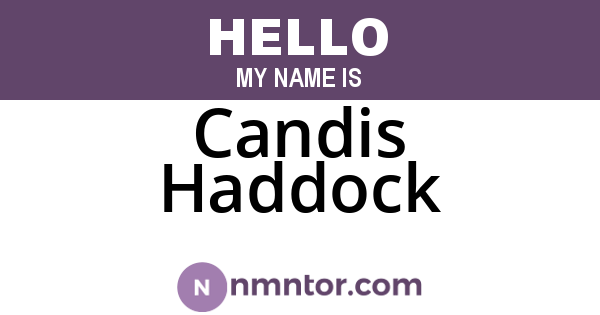 Candis Haddock