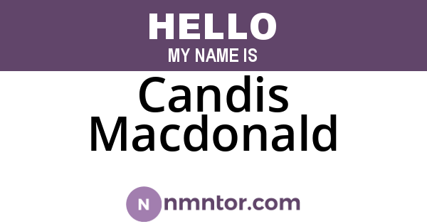 Candis Macdonald