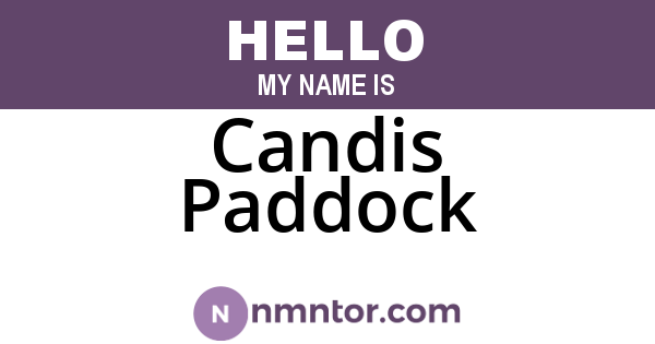Candis Paddock