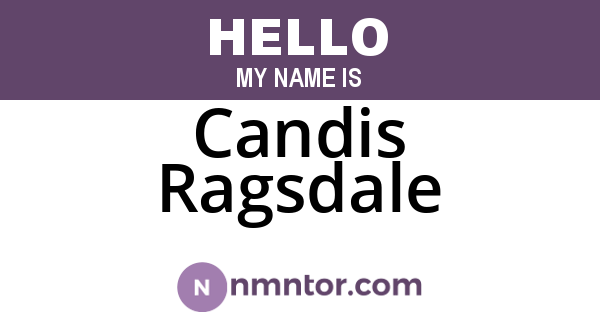 Candis Ragsdale