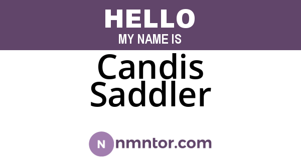Candis Saddler