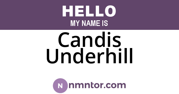Candis Underhill