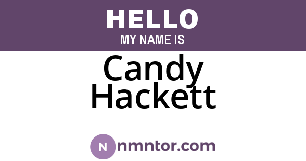 Candy Hackett