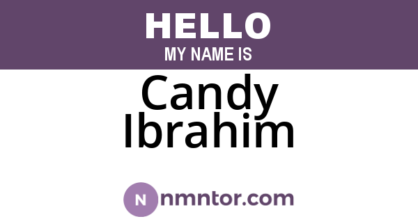 Candy Ibrahim
