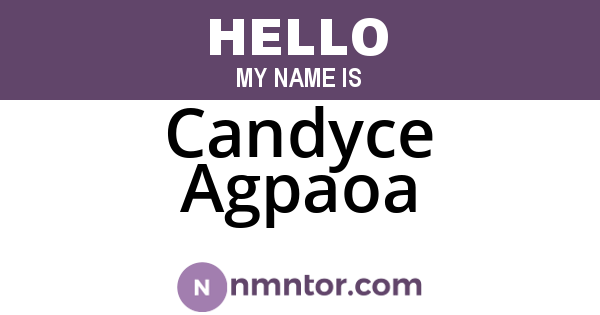 Candyce Agpaoa