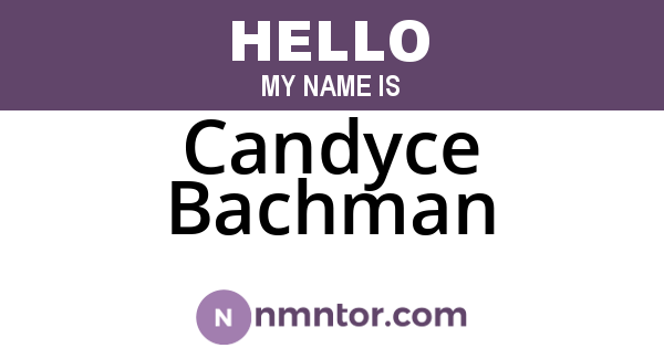 Candyce Bachman