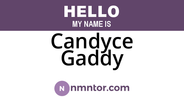 Candyce Gaddy