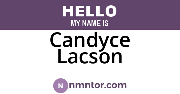 Candyce Lacson