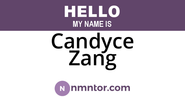 Candyce Zang