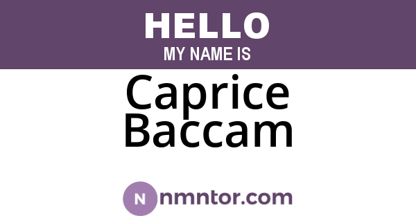 Caprice Baccam
