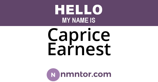 Caprice Earnest