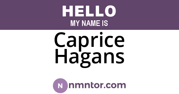 Caprice Hagans