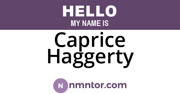 Caprice Haggerty