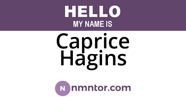 Caprice Hagins