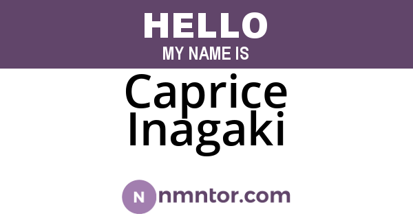 Caprice Inagaki
