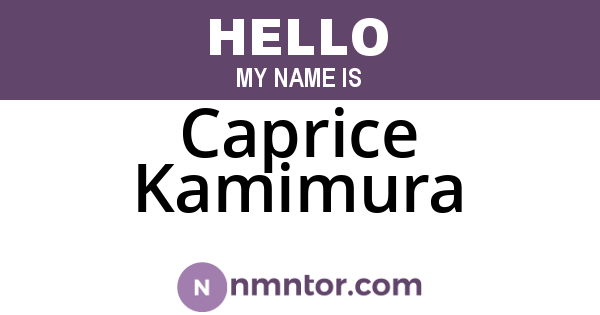 Caprice Kamimura