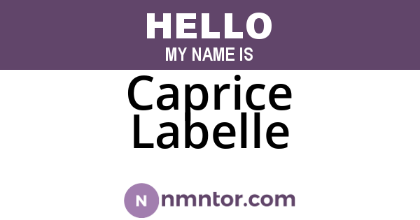 Caprice Labelle