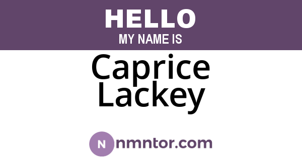 Caprice Lackey