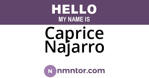 Caprice Najarro