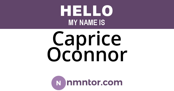Caprice Oconnor