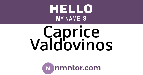Caprice Valdovinos