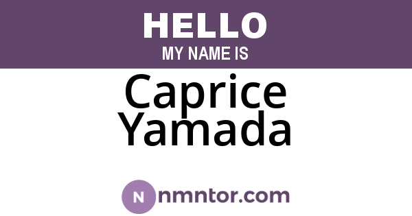 Caprice Yamada