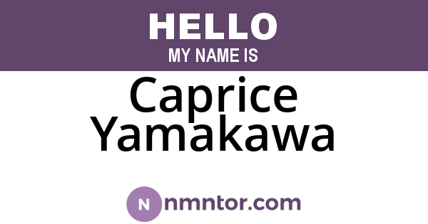 Caprice Yamakawa