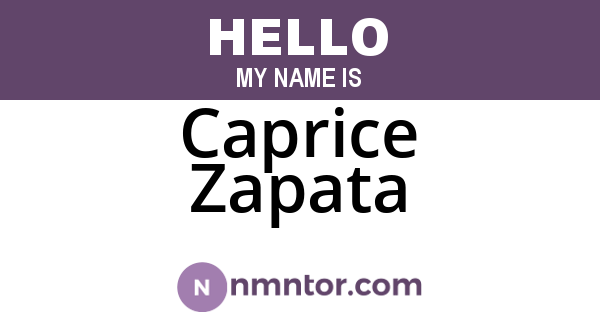Caprice Zapata