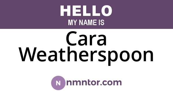 Cara Weatherspoon