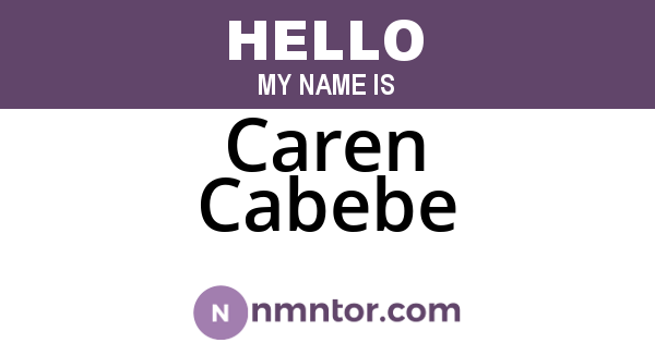 Caren Cabebe