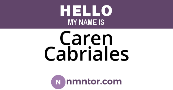 Caren Cabriales