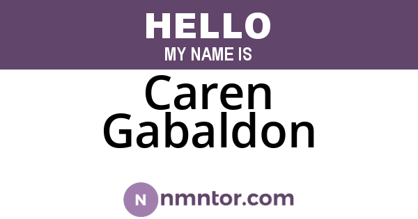 Caren Gabaldon