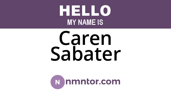 Caren Sabater