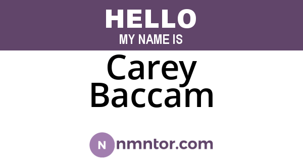 Carey Baccam