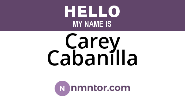 Carey Cabanilla