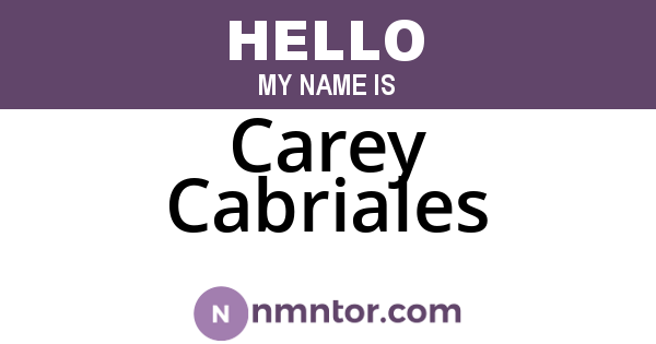 Carey Cabriales