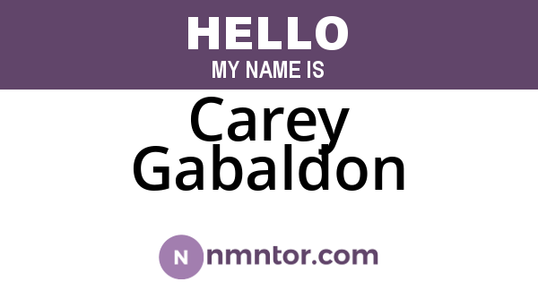 Carey Gabaldon