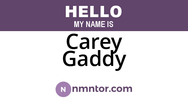 Carey Gaddy