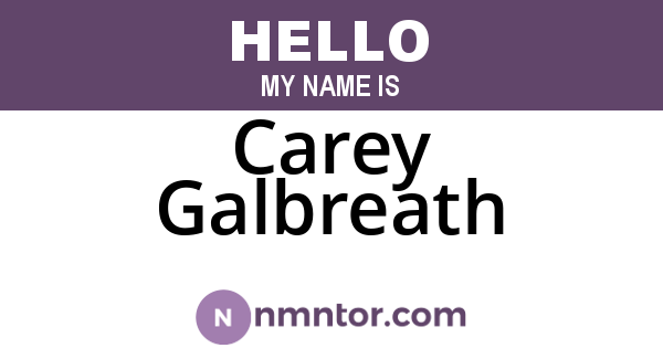 Carey Galbreath