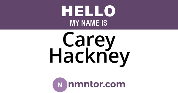Carey Hackney