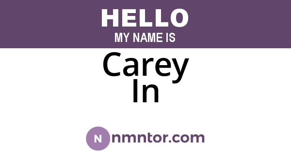 Carey In