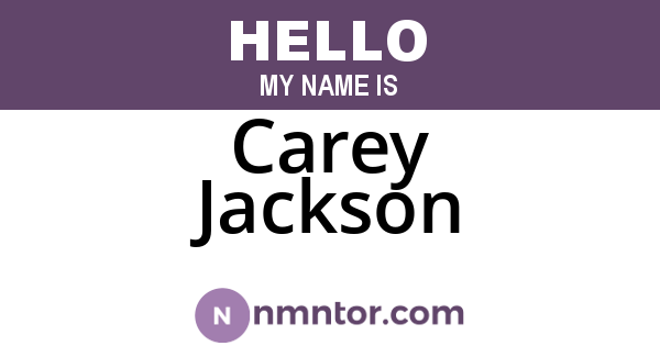 Carey Jackson