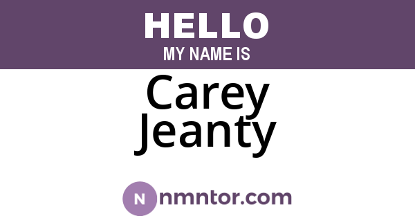 Carey Jeanty