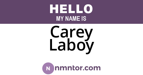 Carey Laboy