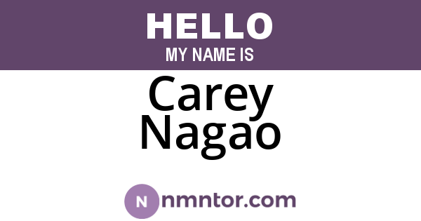Carey Nagao