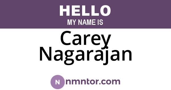 Carey Nagarajan